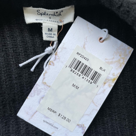 SPLENDID x Cella Jane Sweater Dress Geneva Long Sleeve BLOGGERS FAVORITE M Black - Picture 15 of 16